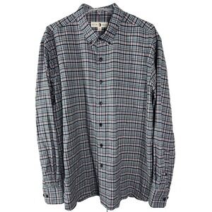 Duck Head Mens Shirt Size XL Flannel Multi Plaid 100% Cotton Long Sleeve B34